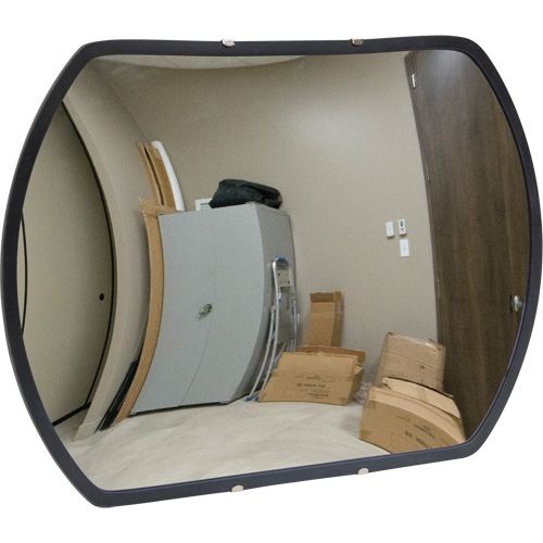 Roundtangular Convex Mirror with Bracket, 20" H x 30" W, Indoor/Outdoor O-Max