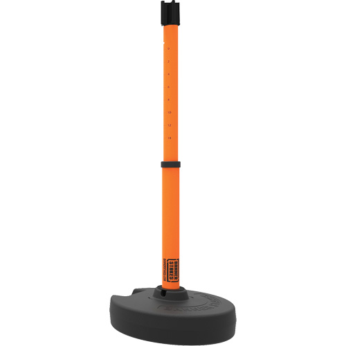 PLUS Barrier Post Set Receiver, 42" High, Orange O-Max