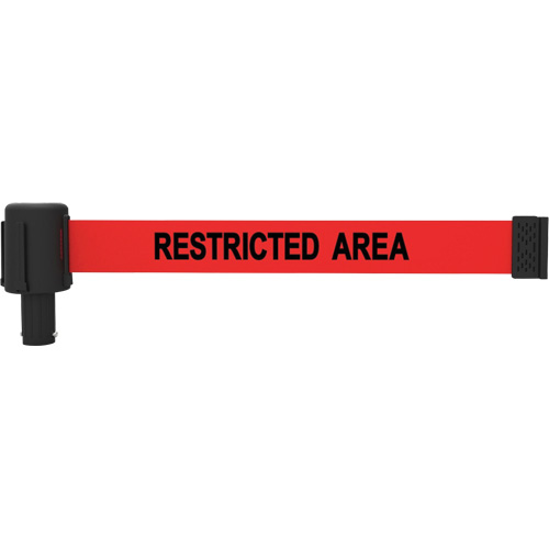PLUS Banner Cassette, Restricted Area, 15', Red Tape O-Max