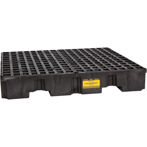 Spill Containment Pallet, 66 US gal. Spill Capacity, 51.5" x 51.5" x 8" O-Max