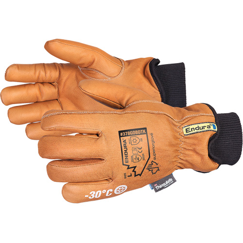 Gants de conducteur de luxe pour l'hiver Endura, T-petit, Paume en Cuir fleur de ch&egrave;vre, Thinsulate O-Max