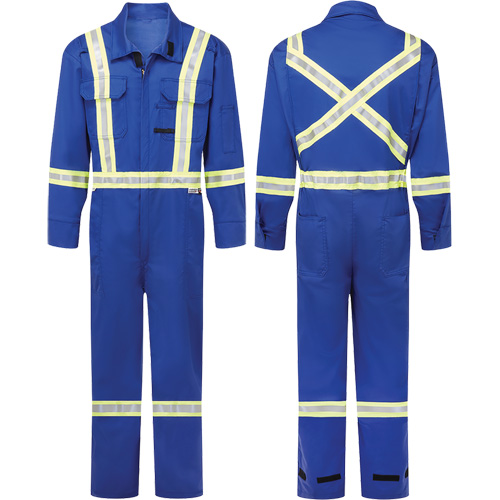 Avenger 7 oz. Flame Resistant Coveralls, Size 38 (Tall), Royal Blue O-Max