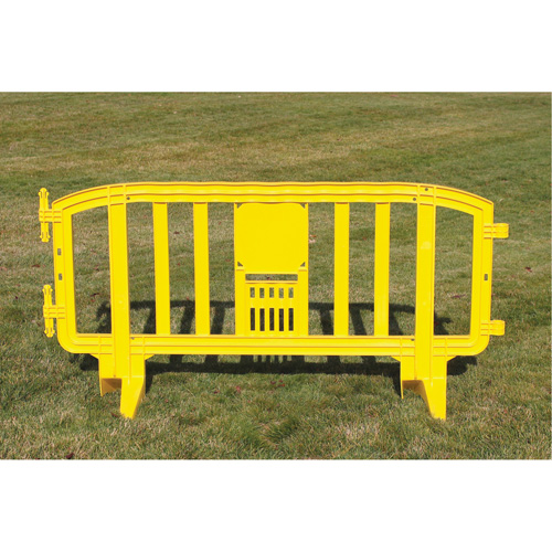 Barricade Movit, Emboîtables, 78" lo x 39" h, Jaune O-Max