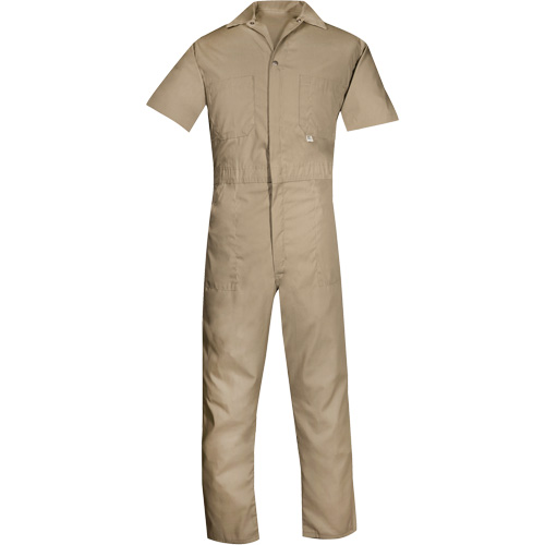 Short-Sleeved Coveralls, Men's, Tan, Size Medium (Tall) O-Max