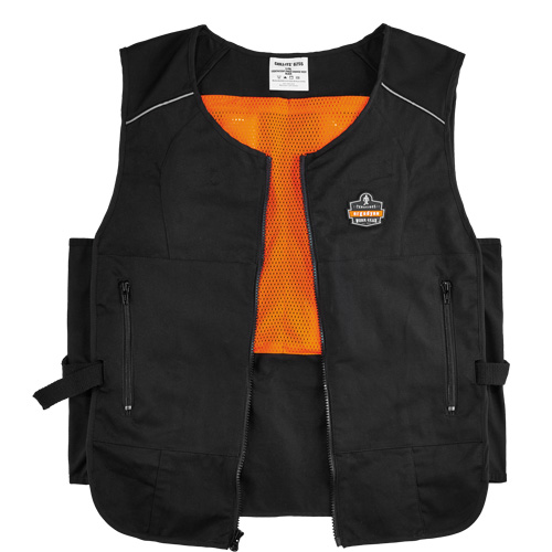 Veste de refroidissement &agrave; changement de phase l&eacute;g&egrave;re avec sachets 6260 Chill-Its, Petit/Moyen, Noir O-Max