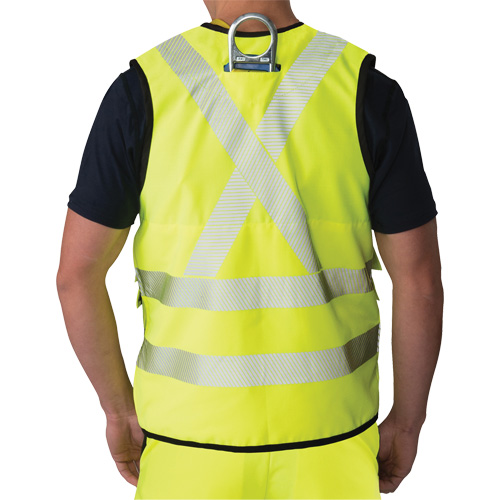 Veste antid&eacute;chirure pour arpenteur, Jaune lime haute visibilit&eacute;, Petit, Polyester O-Max