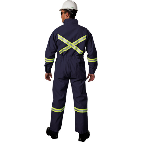 Westex UltraSoft&reg; Deluxe Coveralls with Reflective Material, Size 36, Navy Blue, 8.7 cal/cm² O-Max