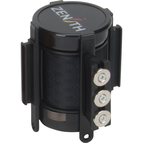 Cassette de ruban magn&eacute;tique pour barri&egrave;re de contr&ocirc;le des foules personnalis&eacute;e, 12', Ruban Noir O-Max