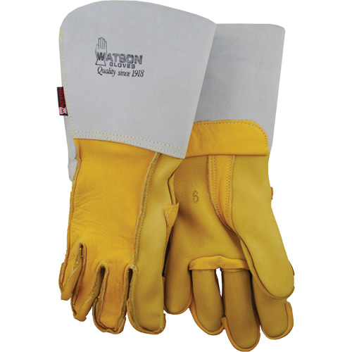 Welding Gloves, Grain Cowhide, Size 8 O-Max