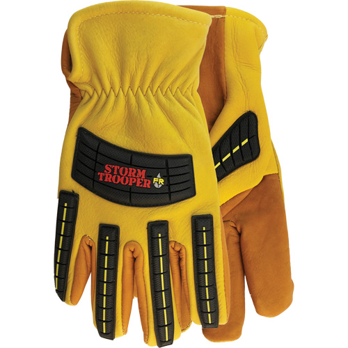 Gants Storm Trooper 5782, Grand, Paume en Cuir de vache, Poignet &agrave; enfiler O-Max