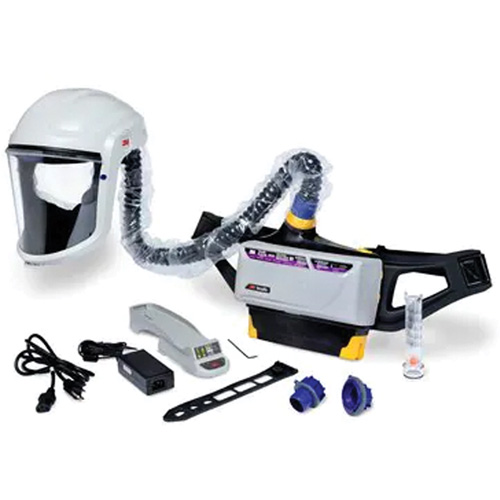 Trousse d'ensemble respirateur d'&eacute;puration d'air propuls&eacute; pour peintre Versaflo, Capuchon & visi&egrave;re, Pile Lithium-ion O-Max