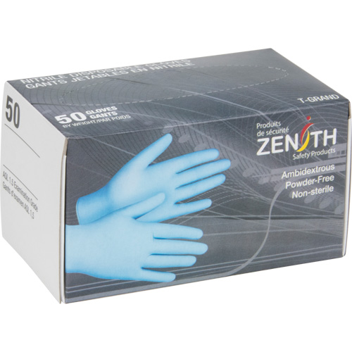 Vending Pack Disposable Gloves, Medium, Nitrile, 4.5-mil, Powder-Free, Blue O-Max