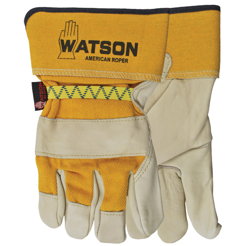 Gants pour cordeur American, T-Grand, Paume Cuir fleur de vache, Doubleure Coton O-Max