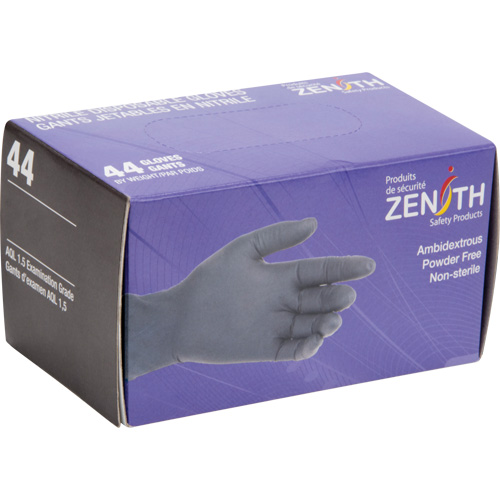 Gants jetables en paquets pour distributeur, 2T-Grand, Nitrile, 5 mils, Sans poudre, Noir O-Max