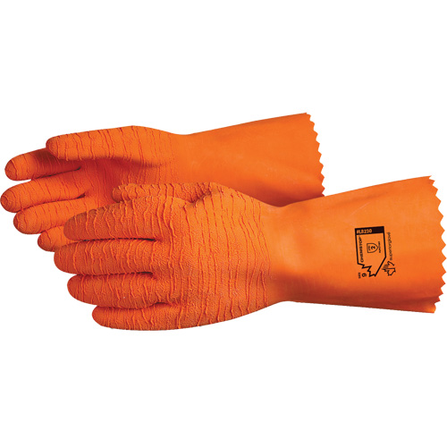 Gants r&eacute;sistants aux produits chimiques Chemstop, Taille 8, 12" lo, Latex, Doublure en Jersey de coton O-Max
