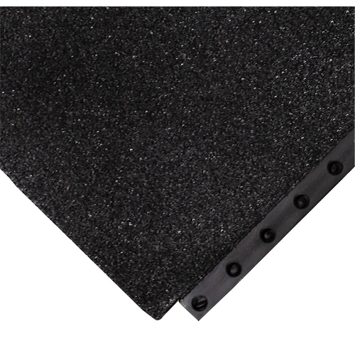 24/Seven&reg; Locksafe&reg; Anti-Fatigue Mat, Textured, 3' x 3' x 5/8", Black, Nitrile O-Max