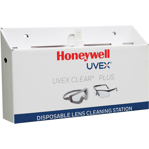 Poste de nettoyage jetable de lentilles Uvex Clear Plus, Carton, 16" lo x 3,19" p x 9,25" h O-Max