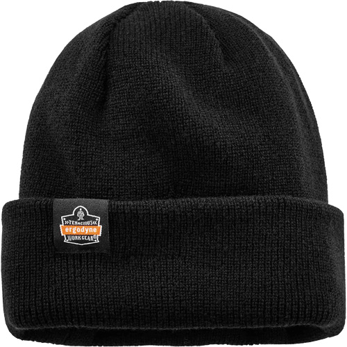 N-Ferno&reg; Zippered Rib Knit Beanie Hat, One Size, Black O-Max
