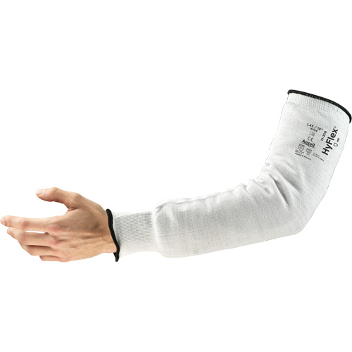 HyFlex&reg; 11-210 Series Wide Cut Resistant Sleeve, Intercept, 18", ASTM ANSI Level A2/EN 388 Level 2, Grey O-Max