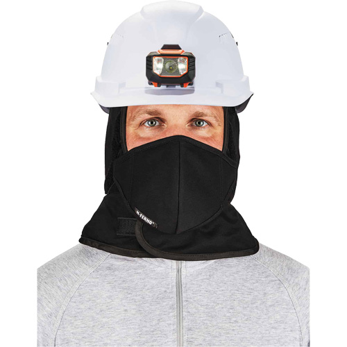 N-Ferno&reg; Winter Hard Hat Liner with Mouthpiece, Fleece Lining, One Size, Black O-Max