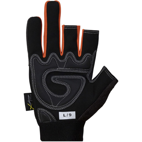 Clutch Gear&reg; Open-Finger Framers Gloves, Synthetic Palm, Size Small O-Max