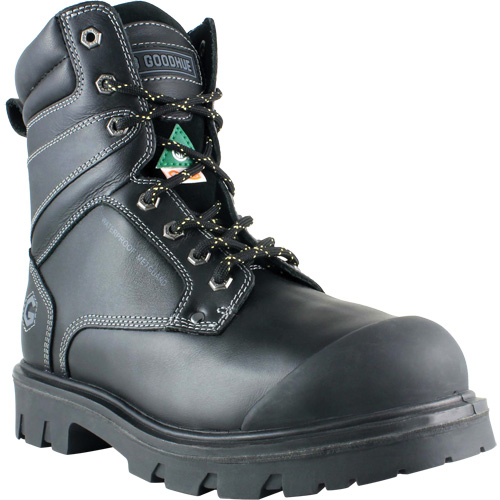 Bottes de travail Boomerang, Cuir, Embout Acier, Taille 7, Imperm&eacute;able O-Max
