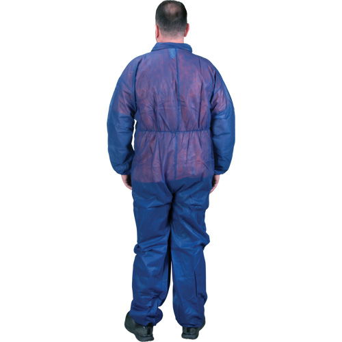Coveralls, Medium, Blue, Polypropylene O-Max