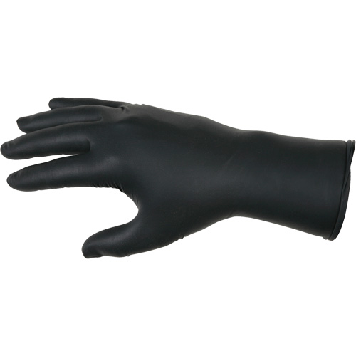 Gants jetables NitriShield Stealth Extra, Grand, Nitrile, 6 mils, Sans poudre, Noir O-Max