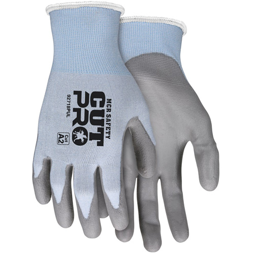 Gants r&eacute;sistant aux coupes Safety Cut Pro, Taille Grand, Calibre 18, Rev&ecirc;tement Polyur&eacute;thane, Enveloppe en PEHP, ASTM ANSI niveau A2 O-Max