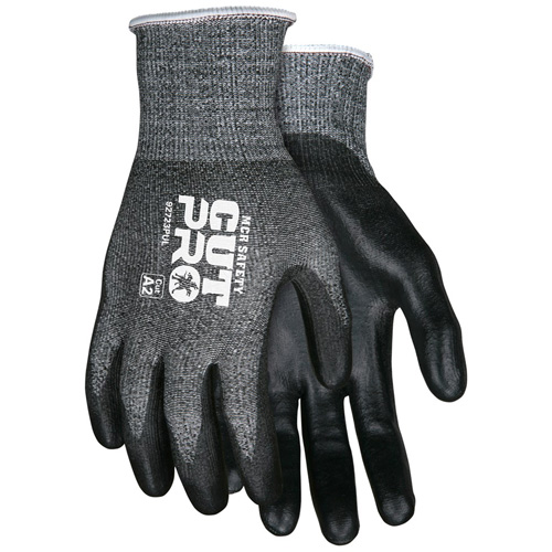 Gants r&eacute;sistant aux coupes Safety Cut Pro, Taille Grand, Calibre 13, Rev&ecirc;tement Polyur&eacute;thane, Enveloppe en PEHP, ASTM ANSI niveau A2 O-Max