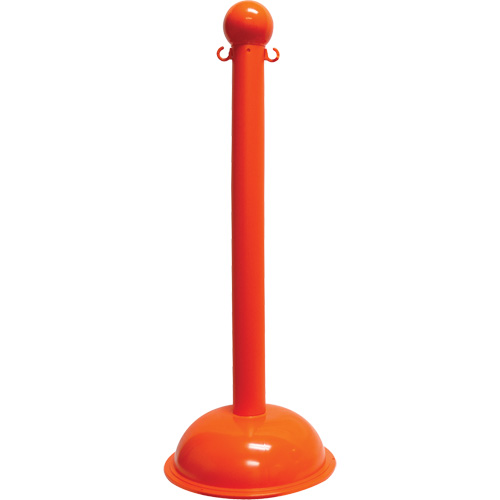 Heavy-Duty Stanchion, 40" High, Orange O-Max