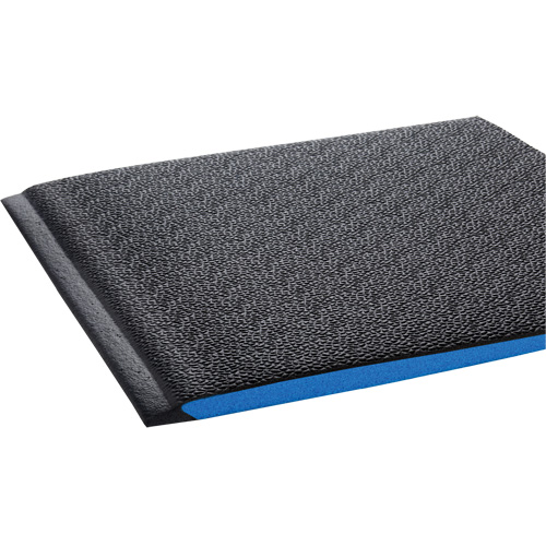 Tapis ergonomiques Wear-Bond Comfort-King, Rugueux, 3' x 5' x 9/16", Noir, Mousse de vinyle O-Max