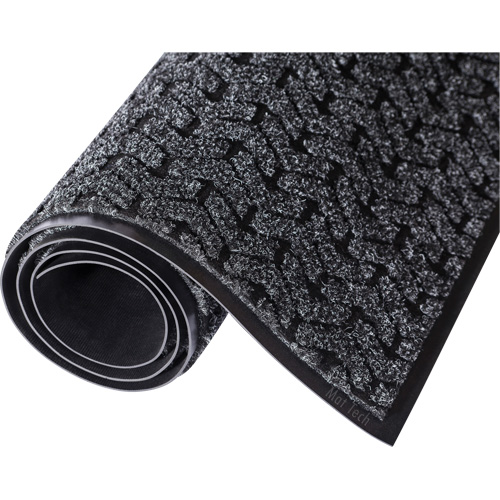 Tapis d'accueil Performance Tire-Track, Essuie-pieds/grattoir, 4' x 8' x 3/8", Charbon O-Max
