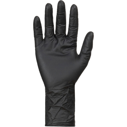 Gants jetables KeepKleen, Grand, Nitrile, 8 mils, Sans poudre, Noir O-Max