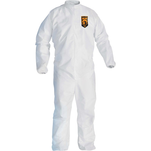 KleenGuard KGA300 Coveralls, 4X-Large, White, Microporous O-Max