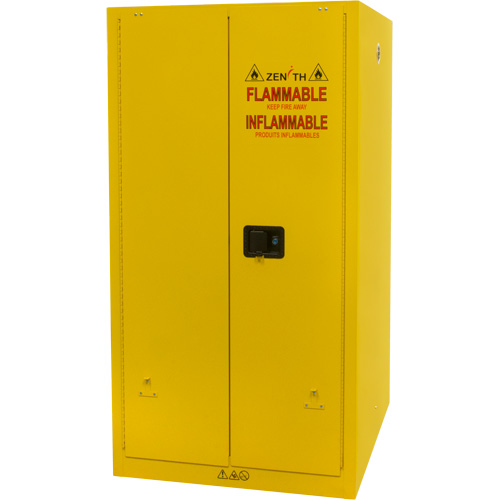 Flammable Storage Cabinet, 60 gal., 2 Door, 34" W x 65" H x 34" D O-Max