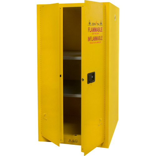 Flammable Storage Cabinet, 60 gal., 2 Door, 34" W x 65" H x 34" D O-Max