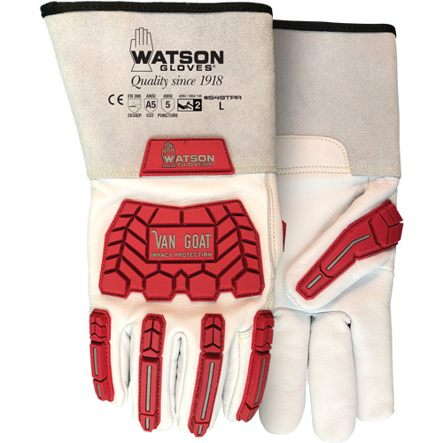 Van Goat Cut & Impact Gloves, Size X-Small, Cutshield Shell, ASTM ANSI Level A5/EN 388 Level E O-Max