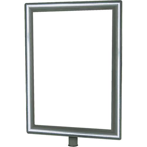 Porte-enseigne vertical robuste pour montant classique, Chrome poli O-Max