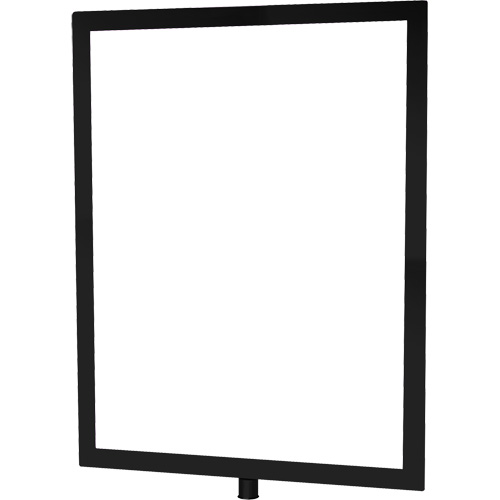 Porte-enseigne vertical robuste pour montant classique, Noir O-Max