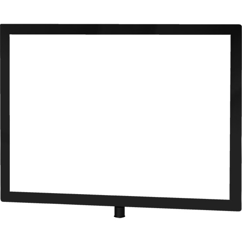 Porte-enseigne horizontal robuste pour montant classique, Noir O-Max