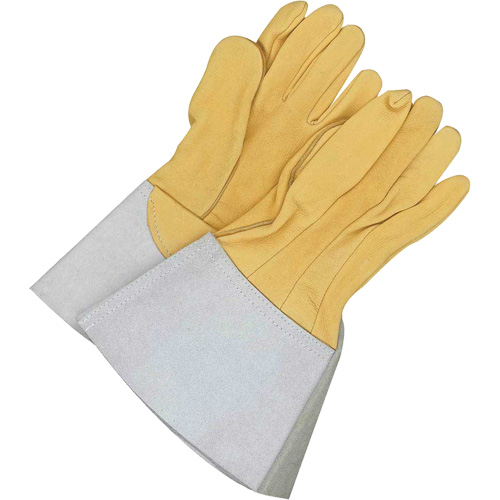 Gants de soudage &agrave; l'arc TIG en cuir de daim retourn&eacute; Gander Brand, Cuir fleur de daim, Taille 8 O-Max
