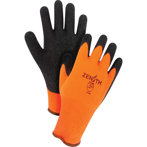 Natural Rubber Winter Gloves, Large, Latex Coating, 10 Gauge, Cotton/Polyester Shell O-Max
