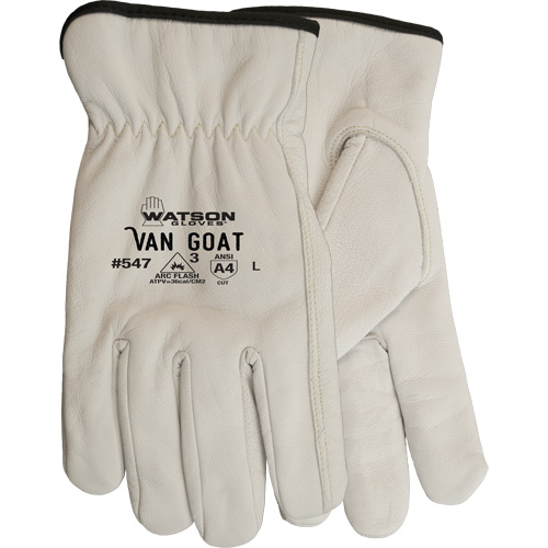 Van Goat Cut Resistant Work Gloves, Large, 36 cal/cm², Level 3, NFPA 70E O-Max