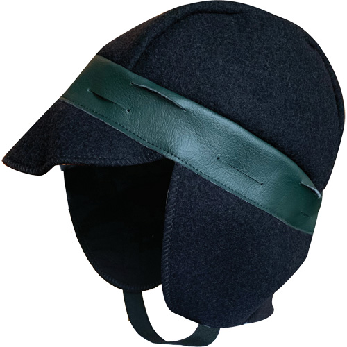 Coiffe d'hiver pour casque de s&eacute;curit&eacute;, Doublure en Mouton, Taille unique, Bleu marine O-Max
