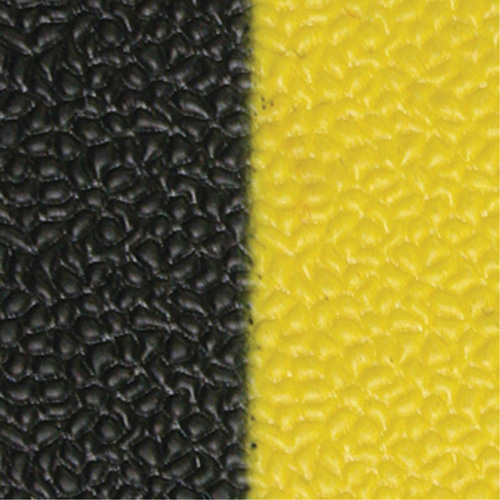 Airsoft Anti-Fatigue Mat, Pebbled, 3' x 5' x 3/8", Black/Yellow, PVC Sponge O-Max
