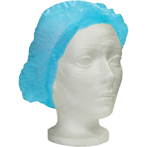 Bonnet bouffant pliss&eacute; Ronco Care, Polypropyl&egrave;ne, 24", Bleu O-Max