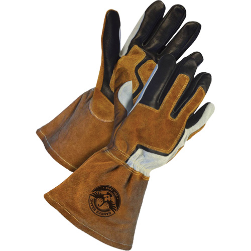 Gants de soudage &agrave; l'arc MIG Gander Brand, Cuir fleur de vache, Taille T-petit O-Max