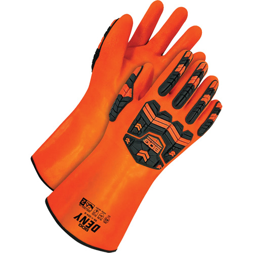 Gants r&eacute;sistants aux produits chimiques Deny, Taille 9, 14" lo, PVC, Doublure en Tissu &eacute;ponge O-Max