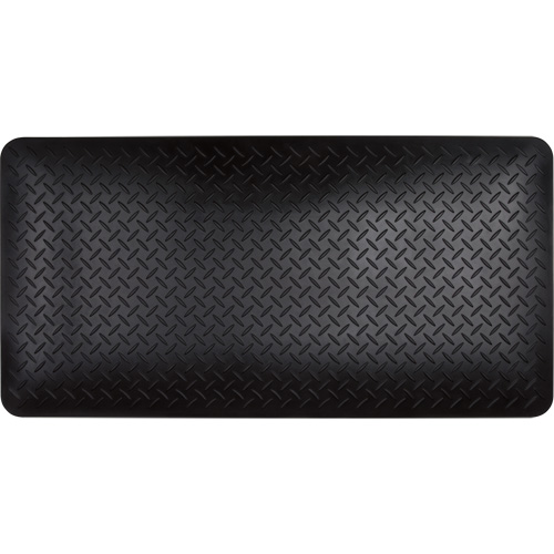 Tapis antifatigue, Losange, 1-2/3' x 3-1/4' x 3/4", Noir, Polyur&eacute;thane O-Max